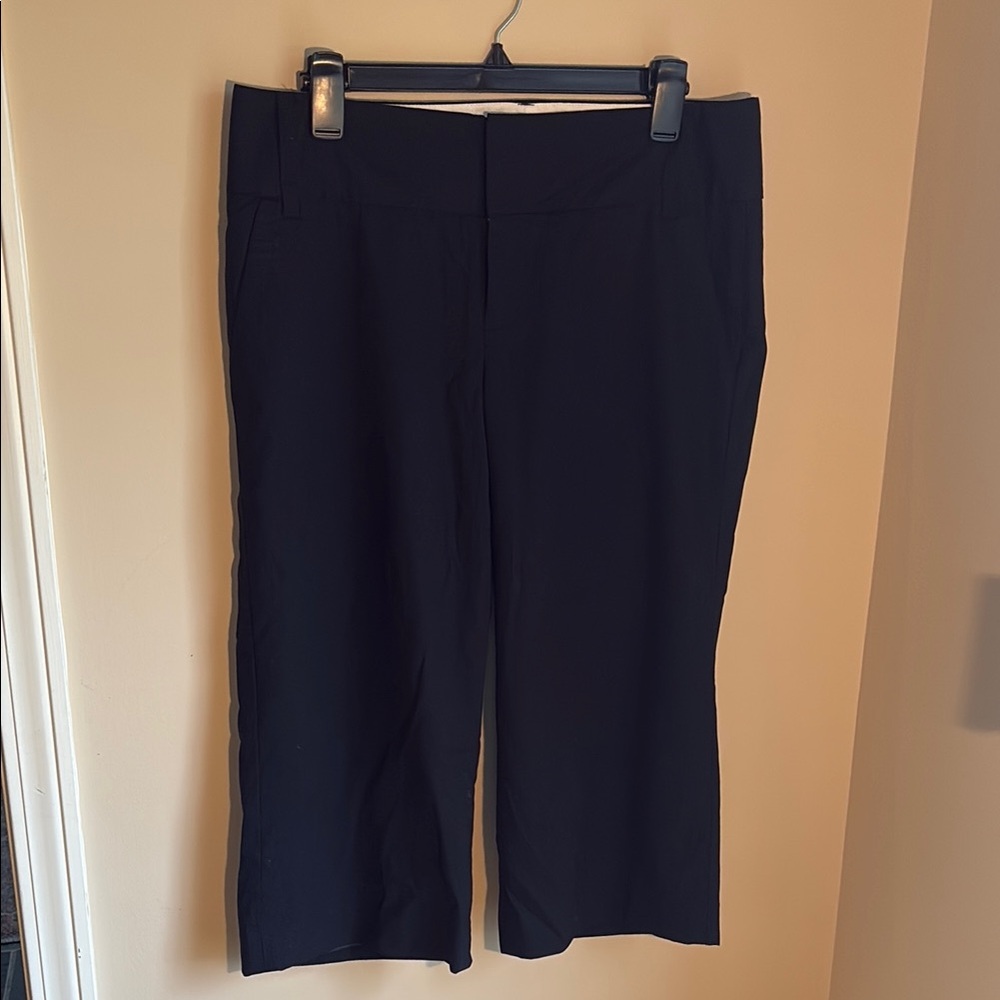Banana Republic Black Capris Wide-Leg Cropped